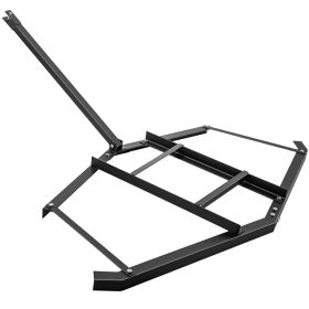 VEVOR Driveway Drag 66" Width, Tow Behind Drag Harrow 35" Length, 4" Height, Driveway Tractor Harrow with 2 Adjustable Bars, Heavy Duty Steel