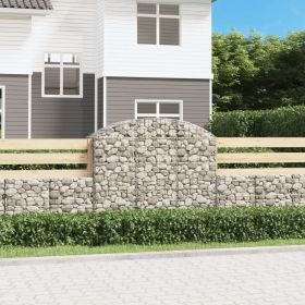 Arched Gabion Basket 59.1"x19.7"x47.2"/55.1" Galvanized Iron