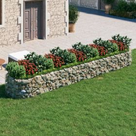 Gabion Raised Bed Galvanized Iron 196.9"x39.4"x19.7"