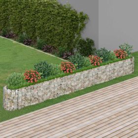 Gabion Raised Bed Galvanized Iron 185"x19.7"x19.7"