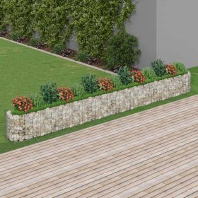 Gabion Raised Bed Galvanized Iron 212.6"x19.7"x19.7"