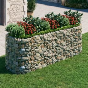 Gabion Raised Bed Galvanized Iron 118.1"x39.4"x39.4"