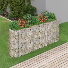 Gabion Raised Bed Galvanized Iron 102.4"x19.7"x39.4"