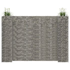 H-Shaped Gabion Planter Steel Wire 102.4"x15.7"x78.7"