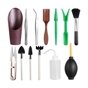 Outdoor & Indoor Usage 13PCS Mini Garden Planting Tool Set (Type: Style B, Color: As pic show)