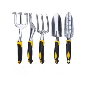 Garden Supplies Household Soil Loosening Shovel Planting Gardening Tools (Type: 5 Pcs, Color: Black)