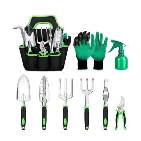 Garden Supplies Household Soil Loosening Shovel Planting Gardening Tools (Type: 9 Pcs, Color: Green)