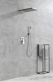 Shower System; Waterfall Rainfall Shower Head with Handheld; Shower Faucet Set for Bathroom Wall Mounted (Color: as Pic)